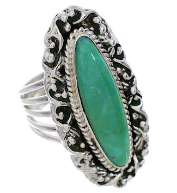 Silver And Turquoise Southwest Ring Size 5-1/2 UX34547