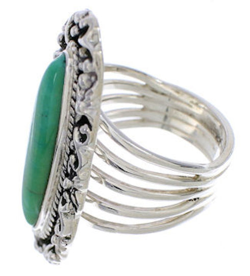 Silver And Turquoise Southwest Ring Size 5-1/2 UX34547