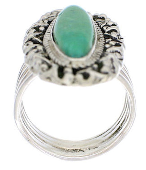 Silver And Turquoise Southwest Ring Size 5-1/2 UX34547