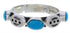 Stackable Sterling Silver Turquoise Jewelry Ring Size 8-1/4 UX34764