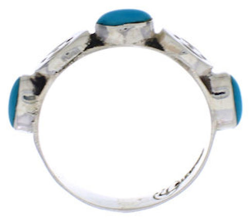 Stackable Sterling Silver Turquoise Jewelry Ring Size 8-1/4 UX34764