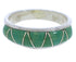 Authentic Sterling Silver Turquoise Inlay Ring Size 5-1/4 UX36859