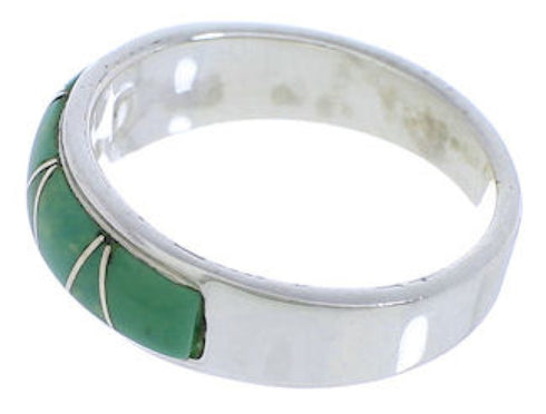 Southwestern Sterling Silver Turquoise Ring Size 5 YX89612
