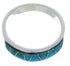 Sterling Silver Turquoise Inlay Southwest Ring Size 6-3/4 UX36913