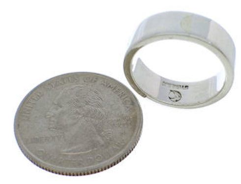 Authentic Sterling Silver Turquoise Inlay Ring Size 5 UX37520