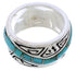 Turquoise Water Wave Sterling Silver Ring Size 6-1/4 EX40796