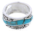 Sterling Silver Water Wave Turquoise Ring Size 5 EX40798