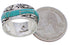 Turquoise Water Wave Southwest Silver Ring Size 4-3/4 QX86987