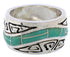 Southwest Sterling Silver Turquoise Water Wave Ring Size 6-3/4 QX86943