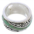 Southwest Turquoise Water Wave Ring Size 5-1/4 EX40846