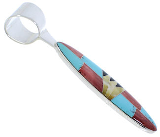 Genuine Sterling Silver Southwest Multicolor Pendant MX22264