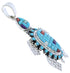 Sterling Silver Turtle Multicolor Inlay Pendant MX22266