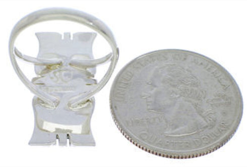 Southwestern Turquoise Jewelry Sterling Silver Ring Size 5-3/4 MX23549