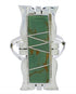 Southwestern Turquoise Inlay Jewelry Silver Ring Size 6 MX23551
