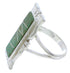 Southwestern Turquoise Inlay Silver Ring Size 6-1/2 MX23557