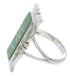 Silver Jewelry Turquoise Inlay Southwest Ring Size 6-1/2 MX23569