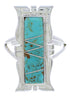 Sterling Silver Turquoise Inlay Jewelry Ring Size 5-1/4 MX23581