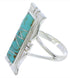 Sterling Silver Turquoise Inlay Jewelry Ring Size 5-1/4 MX23581