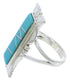 Genuine Sterling Silver Turquoise Southwestern Ring Size 5 MX23593