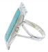 Genuine Sterling Silver Turquoise Inlay Ring Size 6-3/4 MX23596