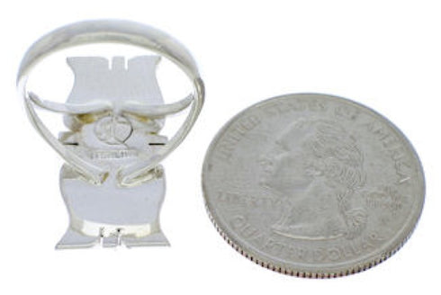 Southwest Sterling Silver Turquoise Inlay Ring Size 5-3/4 MX23602