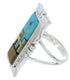 Native American or Pueblo Design Multicolor Ring Size 7-3/4 MX23611