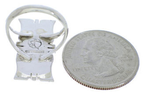 Native American or Pueblo Design Multicolor Ring Size 4-1/2 MX23604