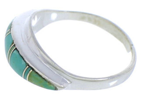 Genuine Sterling Silver Turquoise Southwest Ring Size 4-3/4 MX22411
