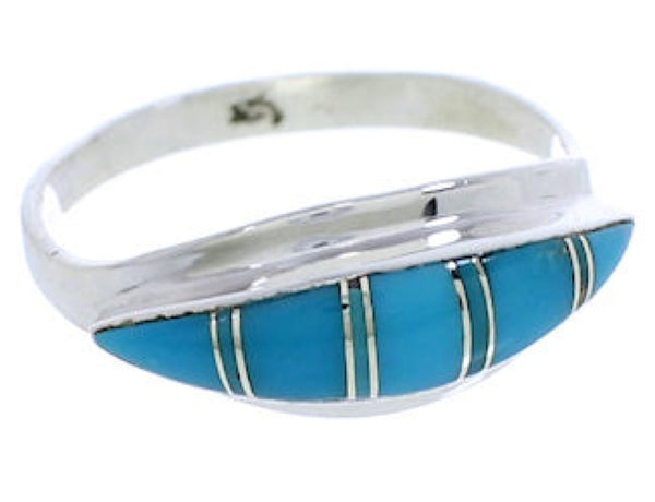 Southwest Jewelry Silver Turquoise Ring Size 5-3/4 MX22442