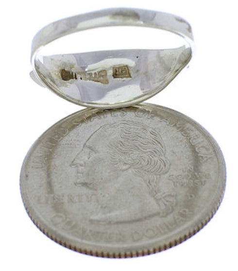 Southwestern Multicolor Silver Ring Size 5-3/4 MX22484