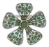 Turquoise And Genuine Sterling Silver Flower Ring Size 8-1/2 RX88451