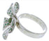 Turquoise Authentic Sterling Silver Flower Ring Size 4-1/2 RX88446