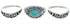 Authentic Silver Turquoise Stackable Ring Set Size 8-1/4 UX33443