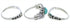 Authentic Silver Turquoise Stackable Ring Set Size 8-1/4 UX33443