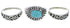 Stackable Turquoise And Sterling Silver Ring Set Size 6-3/4 UX33459