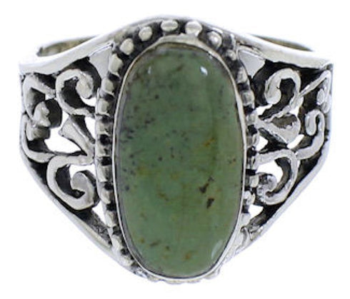 Turquoise Jewelry Sterling Silver Ring Size 4-3/4 UX33474