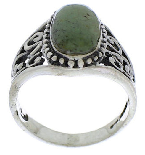 Turquoise Jewelry Sterling Silver Ring Size 4-3/4 UX33474