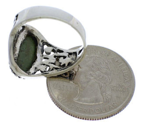 Turquoise Jewelry Sterling Silver Ring Size 4-3/4 UX33474