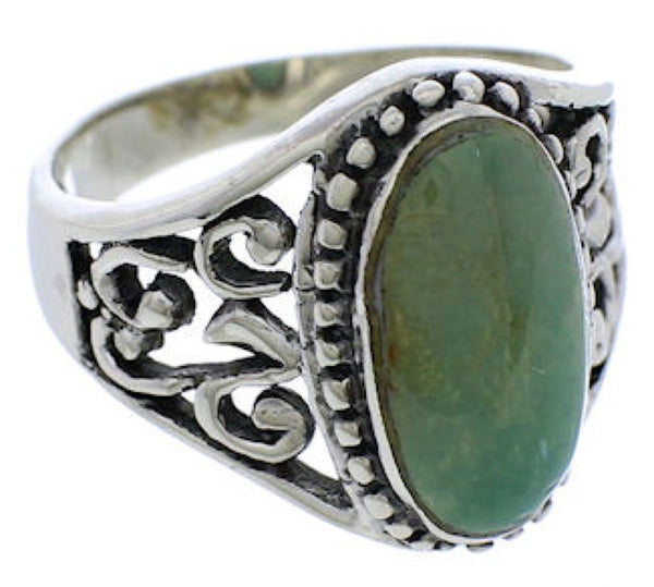 Sterling Silver And Turquoise Jewelry Ring Size 5-1/2 UX33481