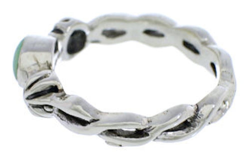 Sterling Silver Turquoise Southwest Jewelry Ring Size 7-1/2 UX33566