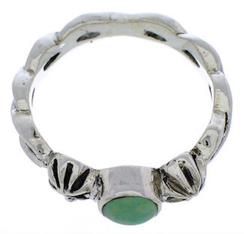 Turquoise Jewelry Authentic Sterling Silver Ring Size 8-3/4 UX33570