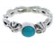 Sterling Silver And Turquoise Southwestern Ring Size 7-3/4 UX33590