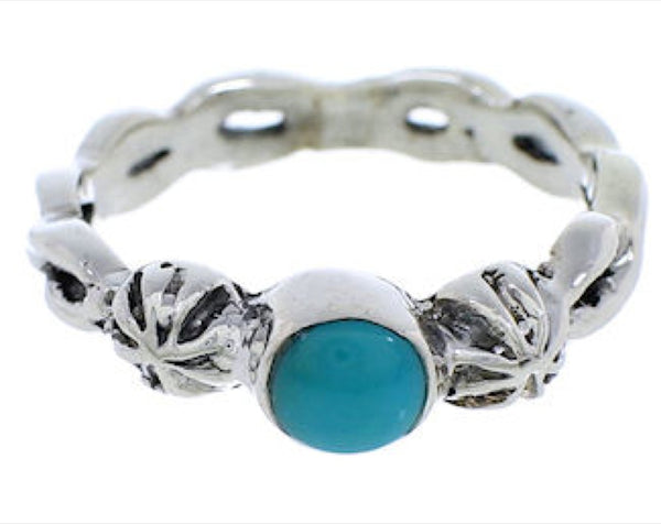 Turquoise Sterling Silver Southwest Jewelry Ring Size 6-1/4 UX33581