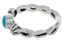 Genuine Sterling Silver And Turquoise Ring Size 5-1/2 UX33578