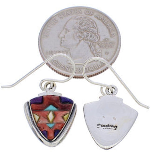 Southwest Multicolor And Silver Earrings EX32720