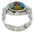 Multicolor Inlay Genuine Sterling Silver Ring Size 5-1/2 WX39526