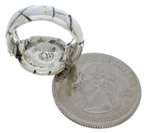 Multicolor Inlay Genuine Sterling Silver Ring Size 5-1/2 WX39526