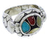Multicolor Southwest Authentic Sterling Silver Ring Size 6-3/4 WX39553