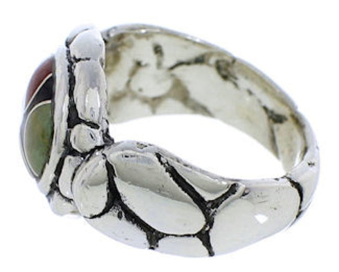 Multicolor Southwest Authentic Sterling Silver Ring Size 6-3/4 WX39553
