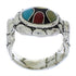Multicolor Southwest Authentic Sterling Silver Ring Size 6-3/4 WX39553